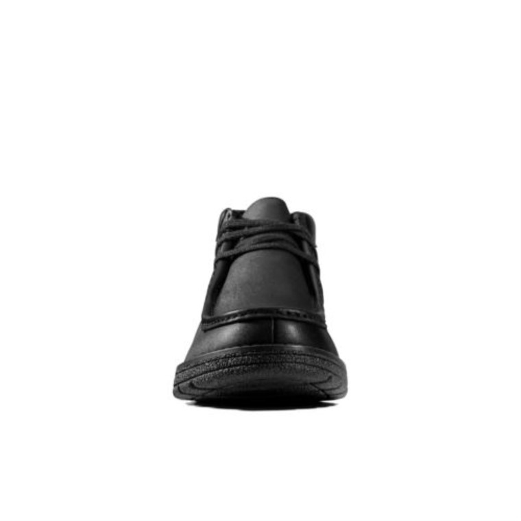 Cuero Negro Clarks Mendip Loop Jnr F Fit