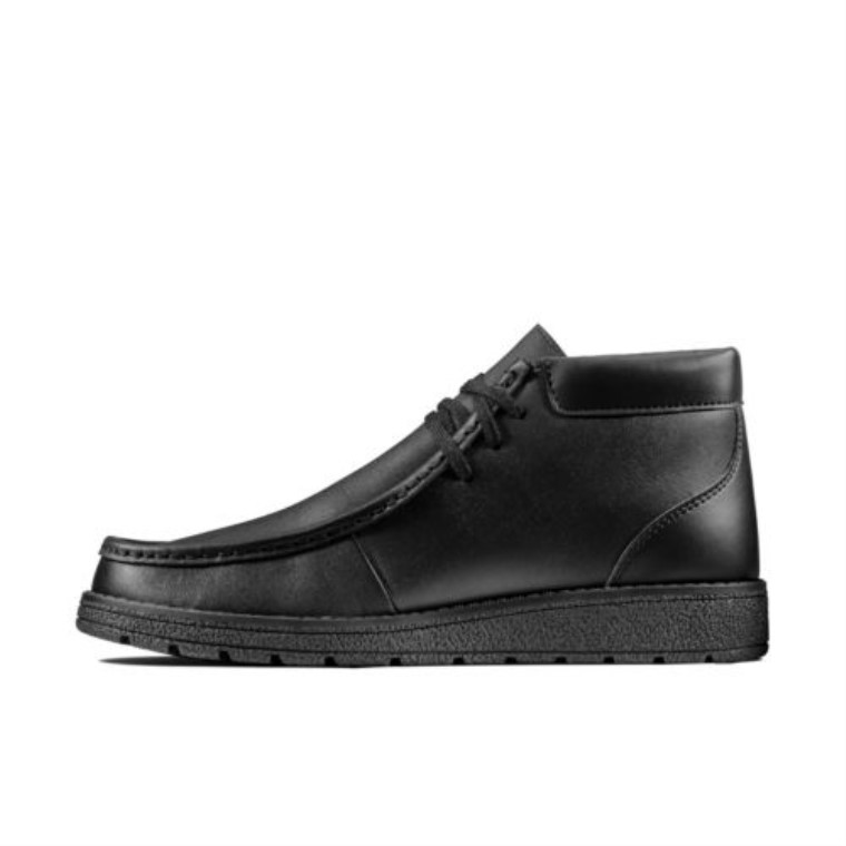 Cuero Negro Clarks Mendip Loop Jnr F Fit