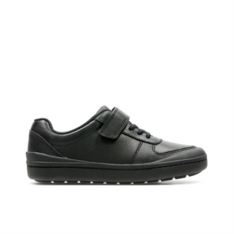 Cuero Negro Clarks Rock Verve Inf F Fit