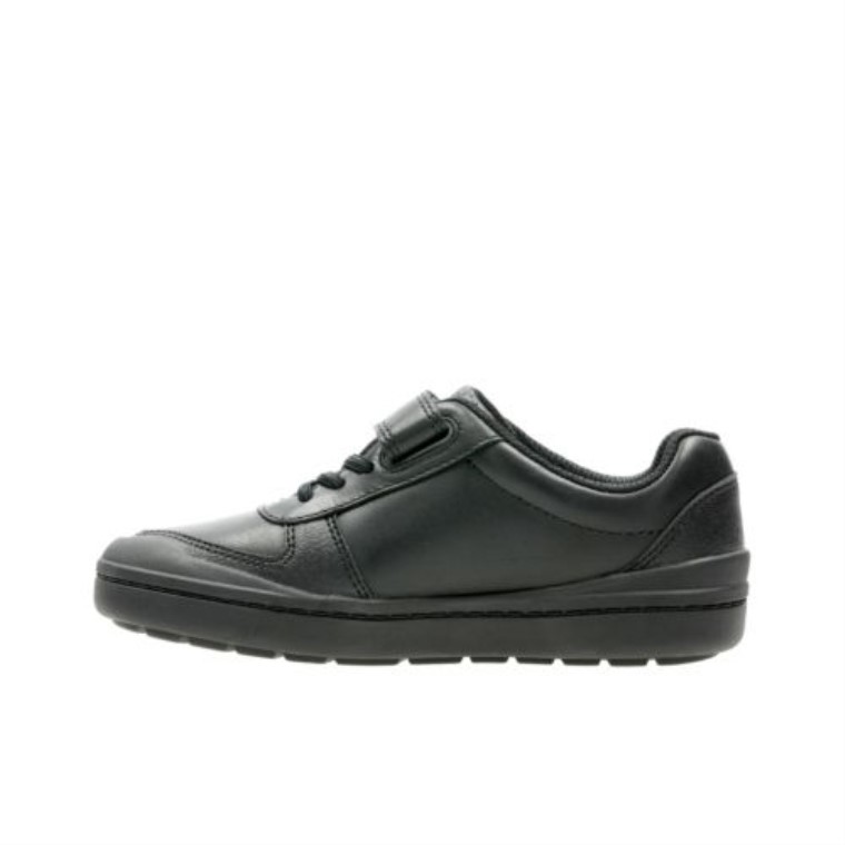Cuero Negro Clarks Rock Verve Inf F Fit