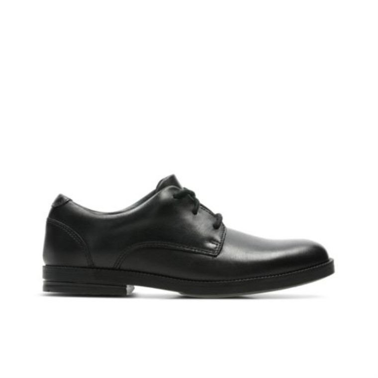 Cuero Negro Clarks Rufus Edge Jnr G Fit