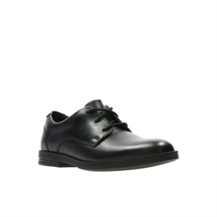 Cuero Negro Clarks Rufus Edge Jnr G Fit