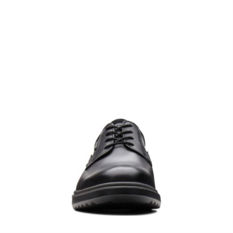 Cuero Negro Clarks Un Geo Lace Gtx