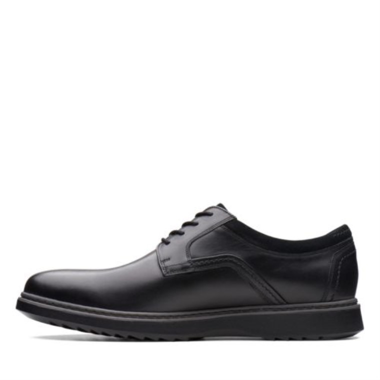 Cuero Negro Clarks Un Geo Lace Gtx