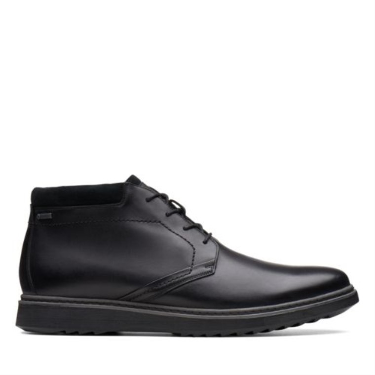 Cuero Negro Clarks Un Geo Mid Gtx