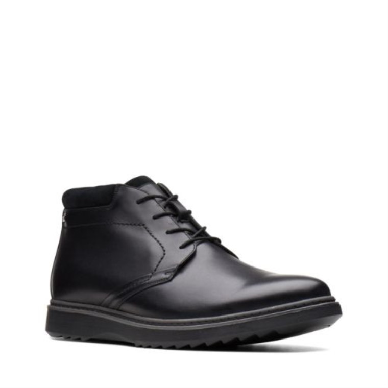 Cuero Negro Clarks Un Geo Mid Gtx