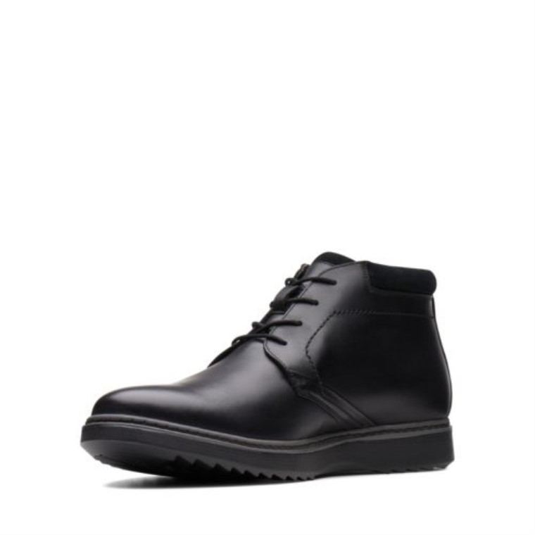 Cuero Negro Clarks Un Geo Mid Gtx