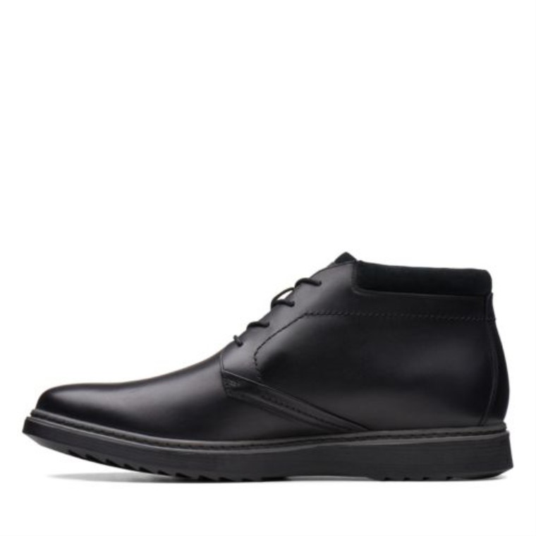 Cuero Negro Clarks Un Geo Mid Gtx
