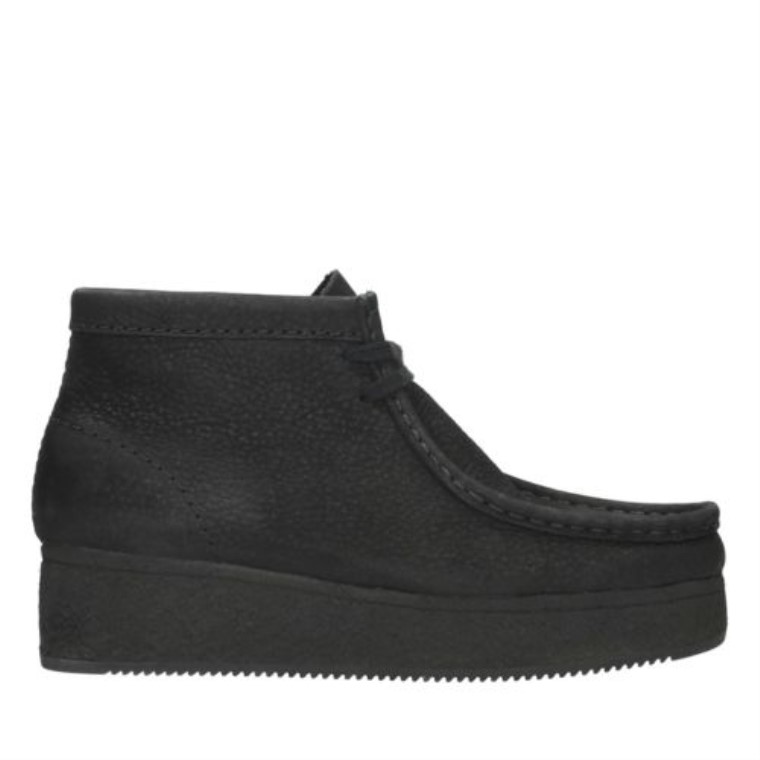 Cuña Wallabee Nubuck Negro Clarks
