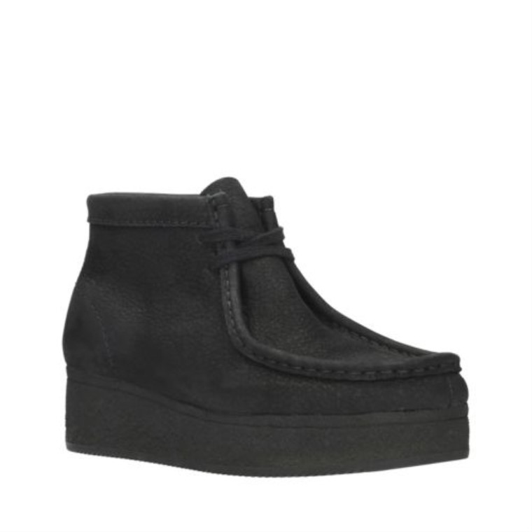 Cuña Wallabee Nubuck Negro Clarks