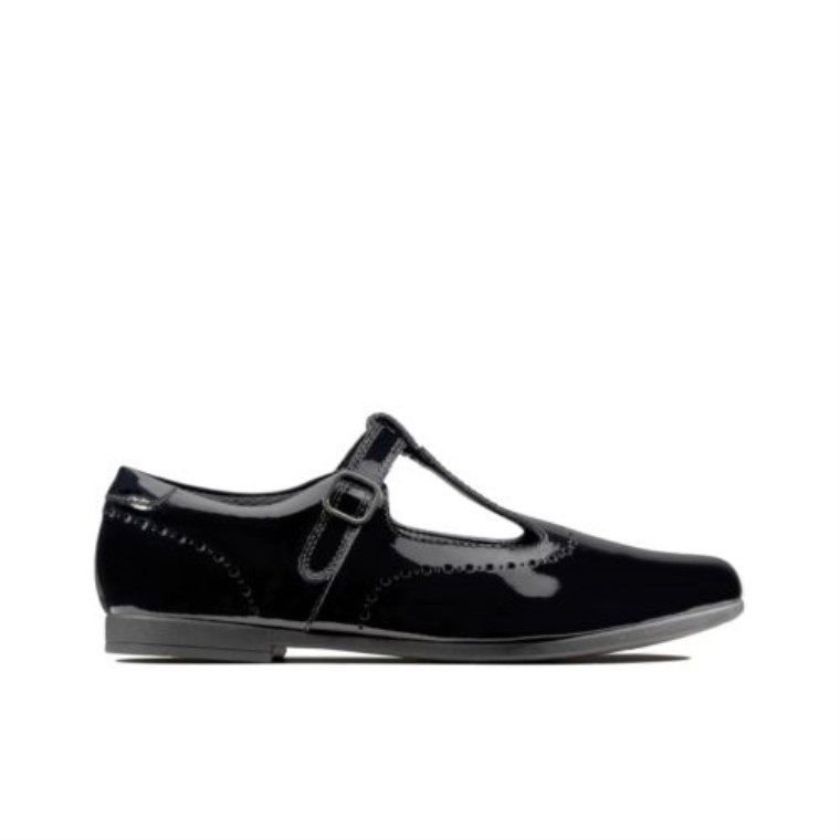Charol Negro Clarks Scala Seek Inf H Fit