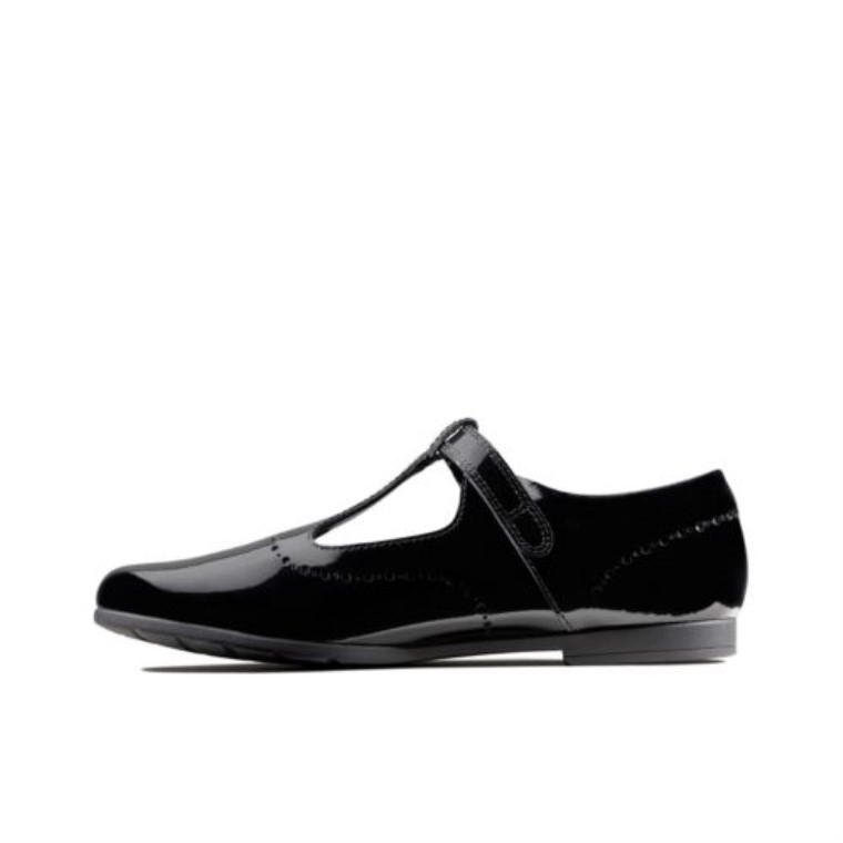Charol Negro Clarks Scala Seek Inf H Fit