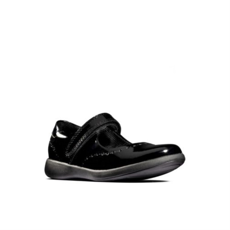 Charol Negro Etch Artesanía Fst G Ajuste Clarks