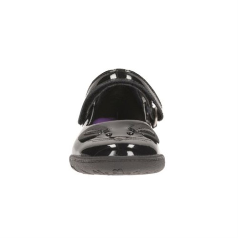 Negro Charol Nibblesbee Clarks Ajuste Previo