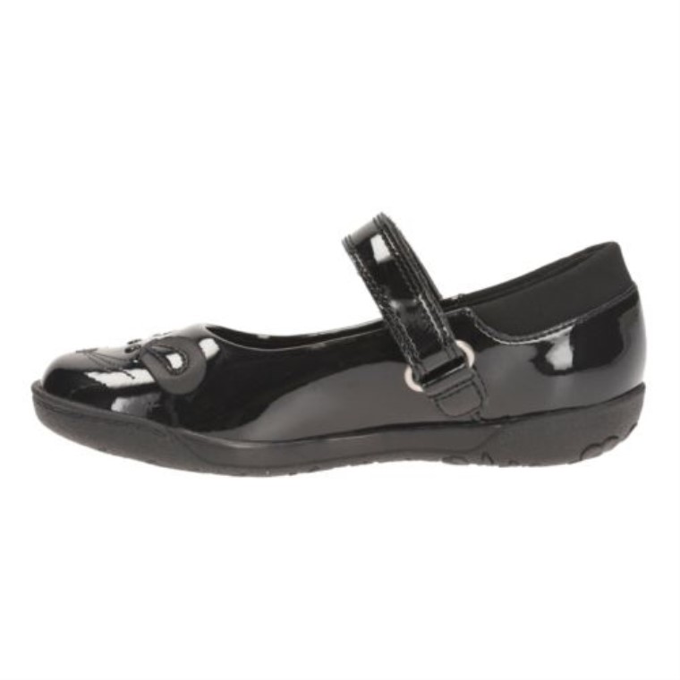 Negro Charol Nibblesbee Clarks Ajuste Previo