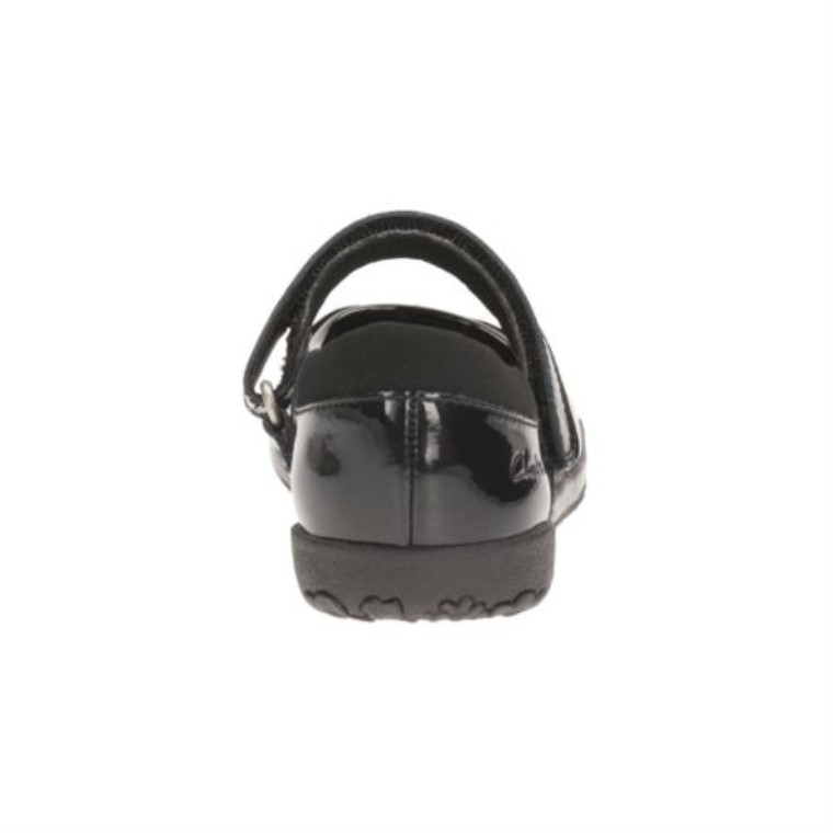 Negro Charol Nibblesbee Clarks Ajuste Previo