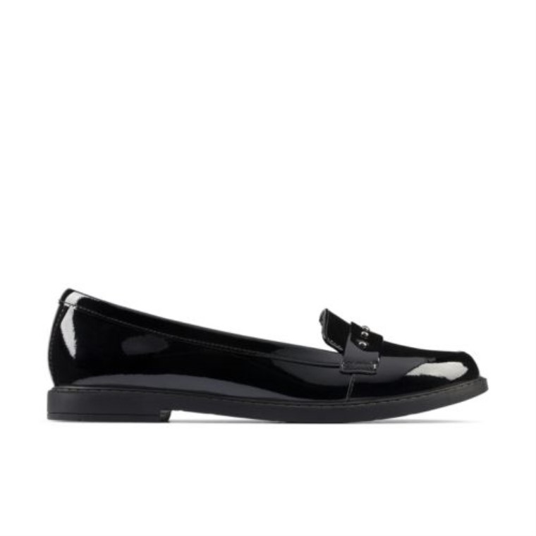 Charol Negro Scala Walk Jnr F Ajuste Clarks