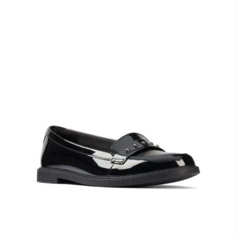 Charol Negro Scala Walk Jnr F Ajuste Clarks