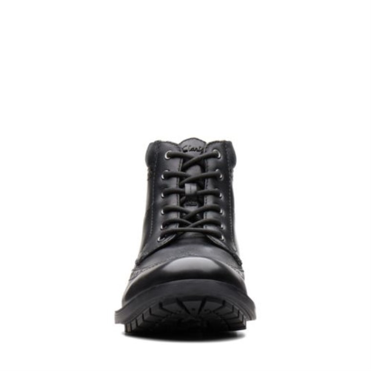 Cuero Negro Liso Clarks Curington Rise