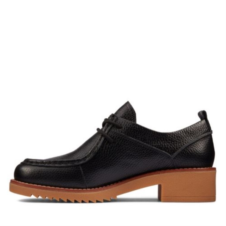 Negro Caído Clarks Eden Mid Encaje