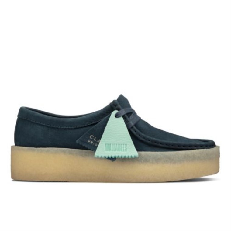 Taza Clarks Wallabee De Nubuck Azul