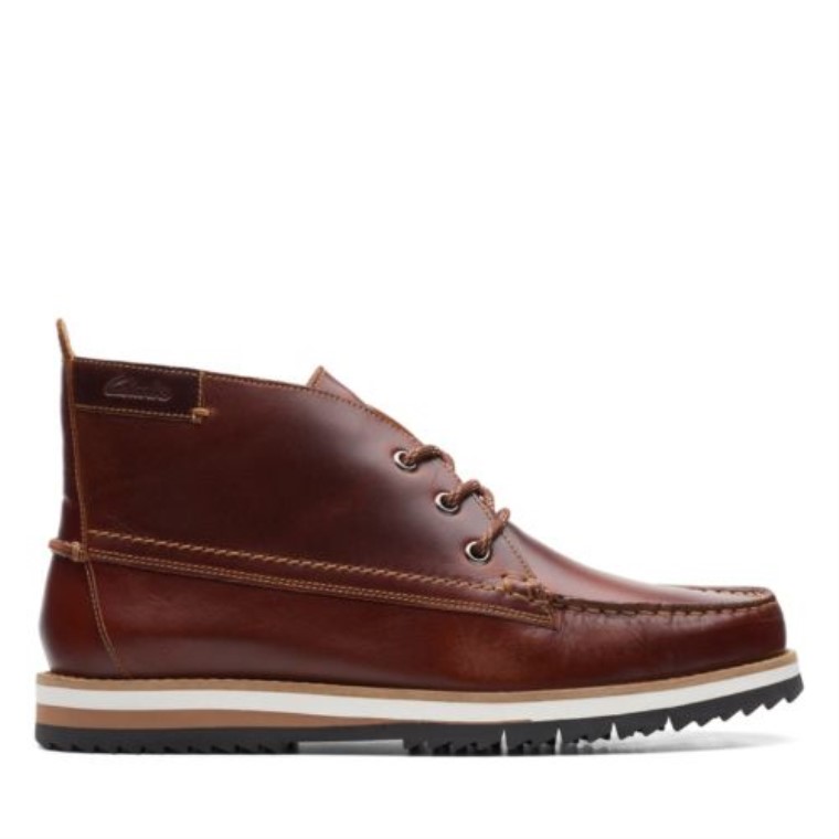 Cuero Marrón Británico Clarks Durston Mid