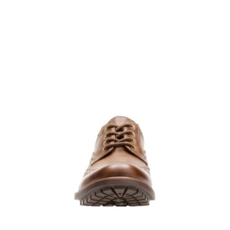 Ala Clarks Curington De Cuero Marrón