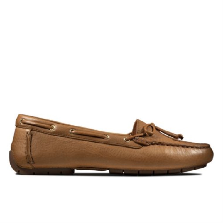 C Mocc Barco Clarks Bronceado Cuero