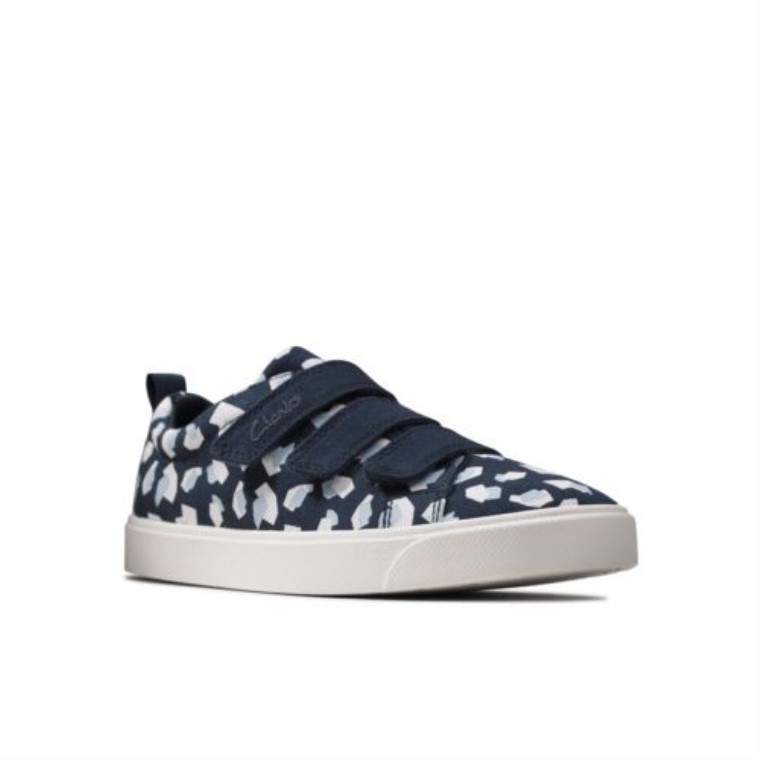 City ​​vibe Inf G Fit Clarks Azul Marino Estampado