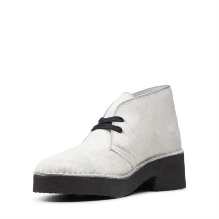Clarks Arisa Desierto Blanco Peludo
