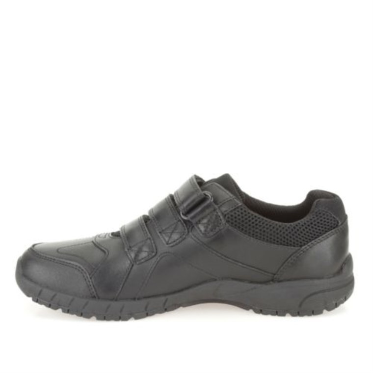 Clarks Cuero Negro Aire Aprender Inf G Ajuste