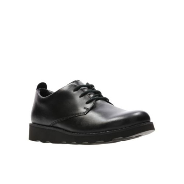 Clarks Cuero Negro Corona Londres Jnr G Ajuste