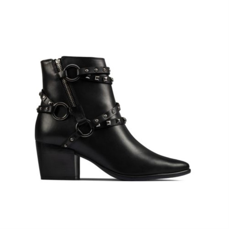 Tapicería Isabella De Cuero Negro Clarks
