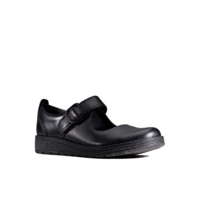 Clarks Cuero Negro Mendip Puntada Inf F Ajuste