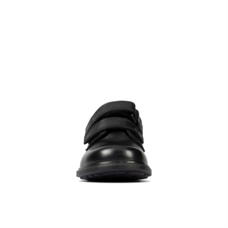 Clarks Cuero Negro Remi Pace Inf Ajuste F