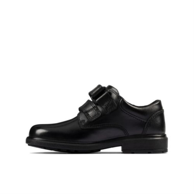Clarks Cuero Negro Remi Pace Inf Ajuste F