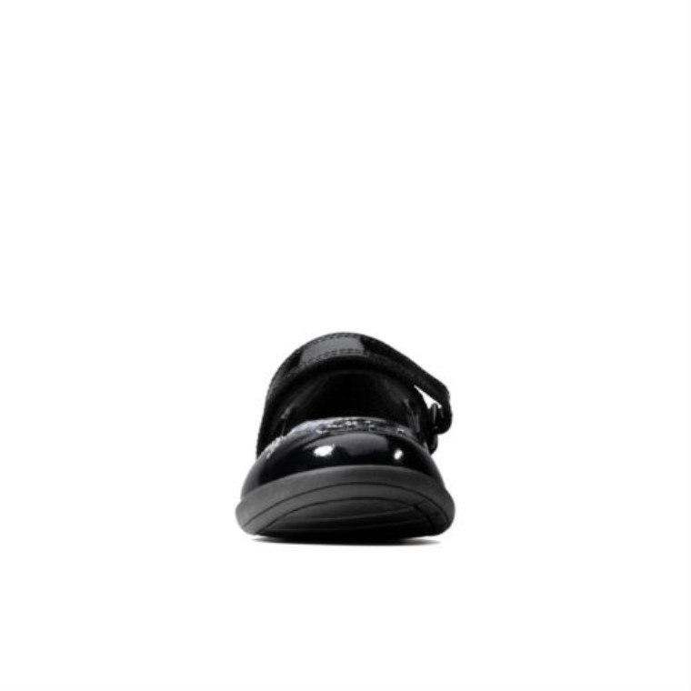Clarks Negro Charol Etch Chispa Inf F Ajuste
