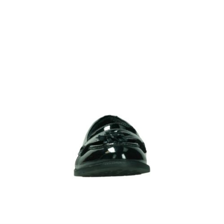Premio Preppy De Patente Negra Clarks Jnr- F Fit