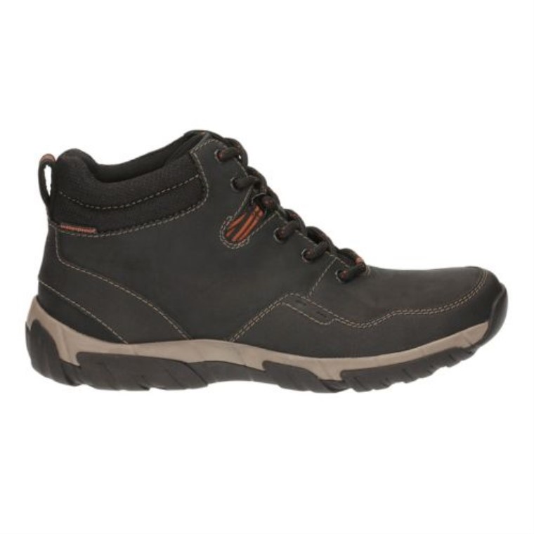 Top Walbeck De Cuero Impermeable Negro Clarks