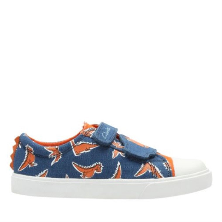 Clarks Azul Lienzo Tricer Rugido Inf G Ajuste