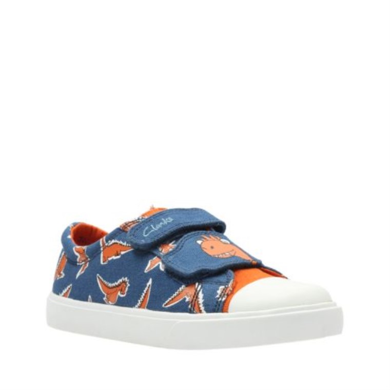 Clarks Azul Lienzo Tricer Rugido Inf G Ajuste