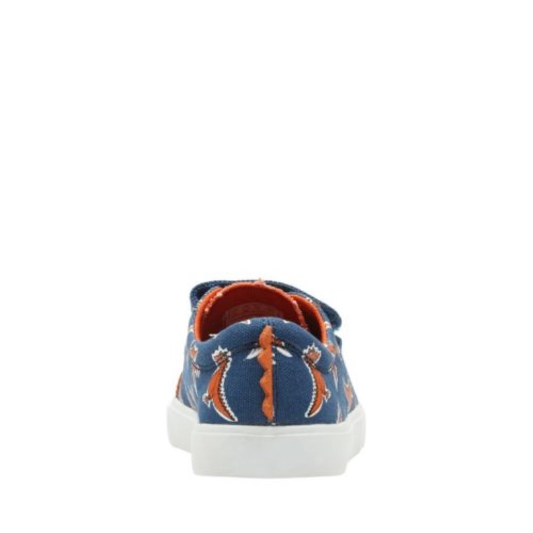 Clarks Azul Lienzo Tricer Rugido Inf G Ajuste