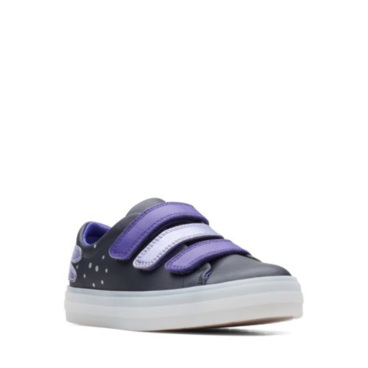 Clarks Blue Combi Flare Fly Inf F Fit