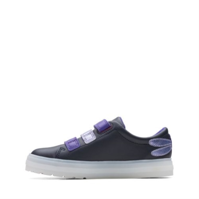 Clarks Blue Combi Flare Fly Inf F Fit