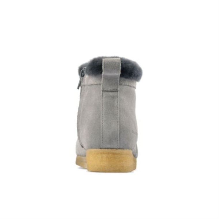 Clarks Azul Gris Gamuza Wallabee Escarcha