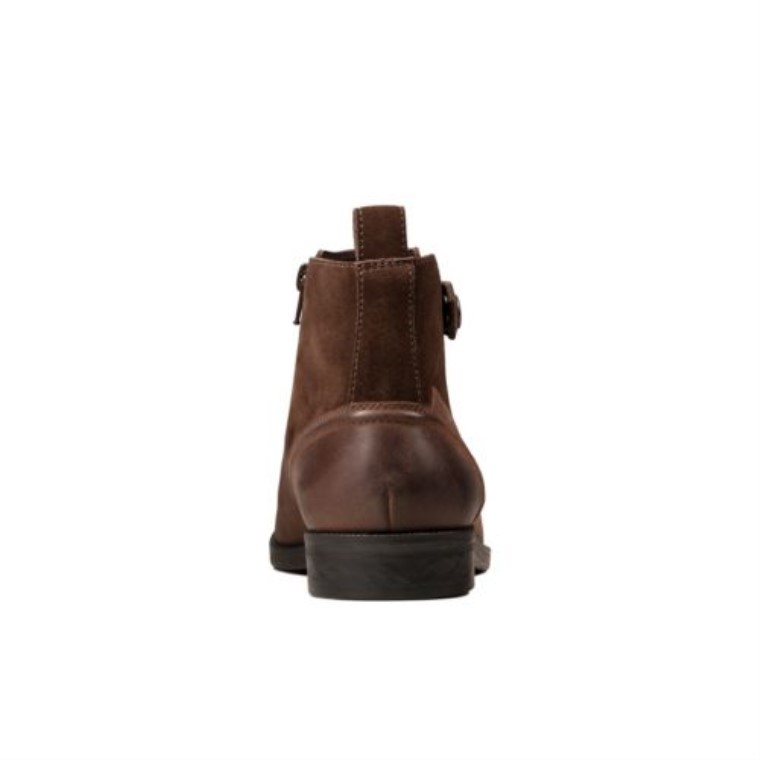 Clarks Brocton Cremallera Marrón Cuero