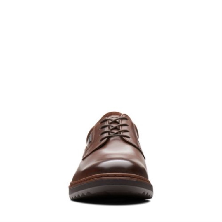 Cuero Marrón Clarks Un Geo Lace Gtx