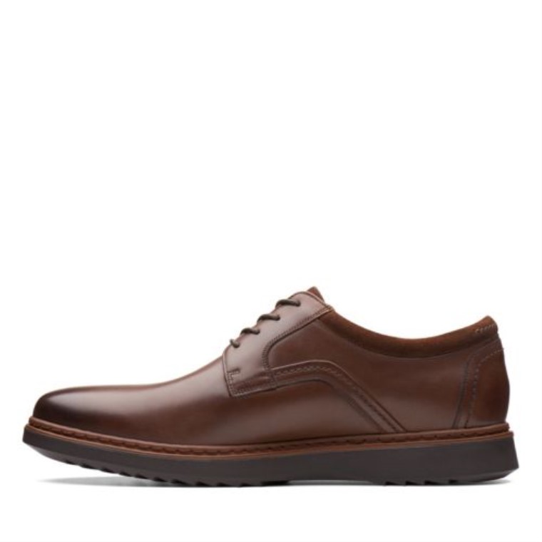 Cuero Marrón Clarks Un Geo Lace Gtx