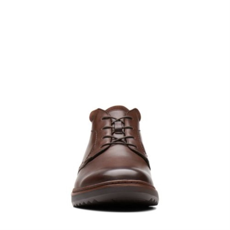 Cuero Marrón Clarks Un Geo Mid Gtx
