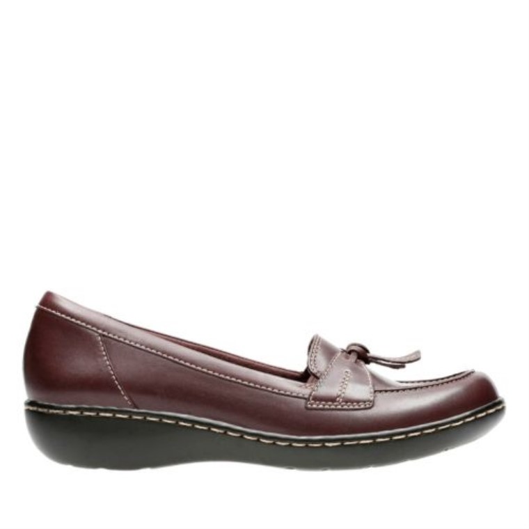 Clarks Burdeos Cuero Ashland Burbuja